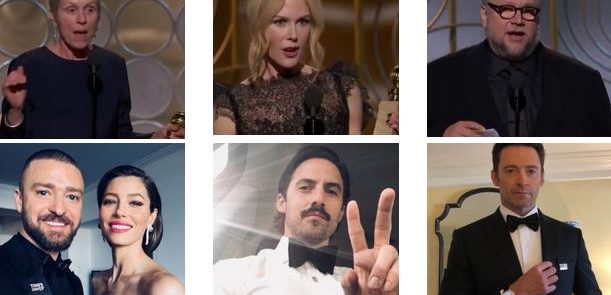 "GOLDEN GLOBES 2018" - Frances McDormand, Nicole Kidman, Guillermo Del Toro, Justin Timberlake e Jessica Biel, Milo Ventimiglia, Hugh Jackman