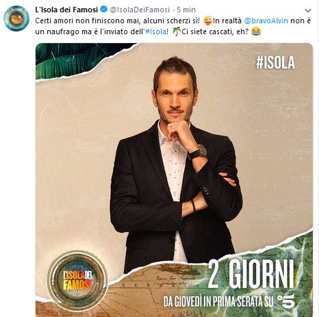 "ISOLA DEI FAMOSI 14" - E' Alvin il vero inviato..