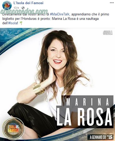 "ISOLA DEI FAMOSI 14" - Marina La Rosa ufficialmente nel cast dei naufraghi