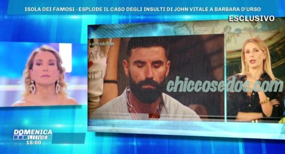 "DOMENICA LIVE" - Barbara d'Urso contro il "galeotto" dell'"Isola dei Famosi", John Vitale