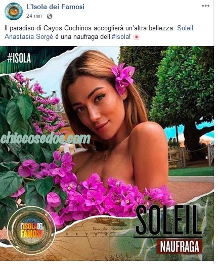 "ISOLA DEI FAMOSI 14" - Soleil Sorgé