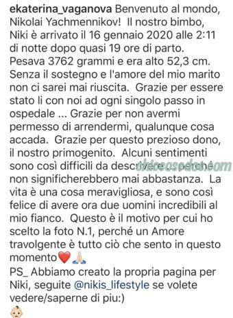 "BALLANDO CON LE STELLE" - Ekaterina Vaganova è diventata mamma..