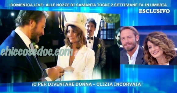 "DOMENICA LIVE" - Dopo le celebrate nozze, Samanta Togni in studio con il neomarito Mario Russo..