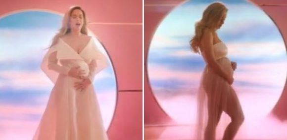 Il lieto annuncio di Katy Perry nel nuovo videoclip.. "Never Worn White", in attesa di un figlio dal compagno e futuro marito Orlando Bloom..