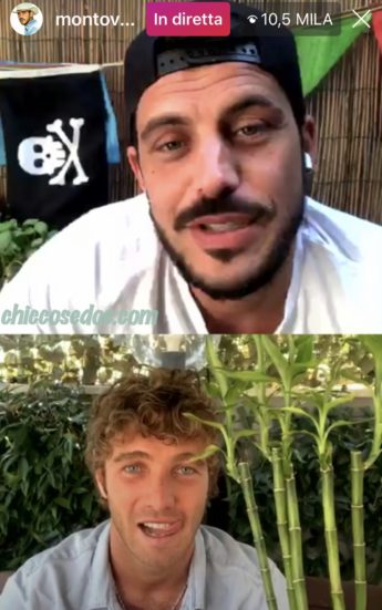 "GRANDE FRATELLO VIP 4" - Andrea Montovoli e l'amico Paolo Ciavarro in diretta Instagram condivisa..