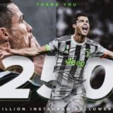 CRISTIANO RONALDO FESTEGGIA IN INSTAGRAM IL TRAGUARDO RECORD DEI 250 MILIONI DI FOLLOWERS..