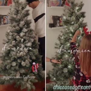 <b>"GRANDE FRATELLO VIP 4" - Il Natale tinto di azzurro per la coppia in dolce attesa, Paolo Ciavarro e Clizia Incorvaia..  Fonte: Instagram Stories</b>