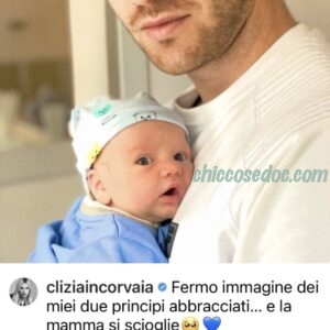 <b>“GRANDE FRATELLO VIP 4” - La coppia di neogenitori, Clizia Incorvaia e Paolo Ciavarro, innamoratissima del biondo erede, Gabriele..  Foto: Instagram</b>
