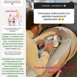 <b>“GRANDE FRATELLO VIP 4” - L'influencer, e mamma "bis", Clizia Incorvaia nel rispondere alle domande dei followers..  Fonte: Instagram Stories</b>